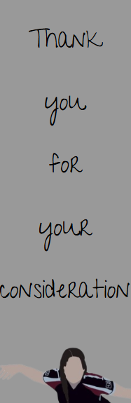 Thank You for Your Consideration — handmade bookmark