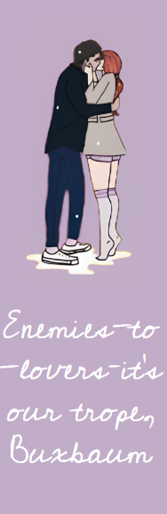 Enemies to Lovers — handmade bookmark